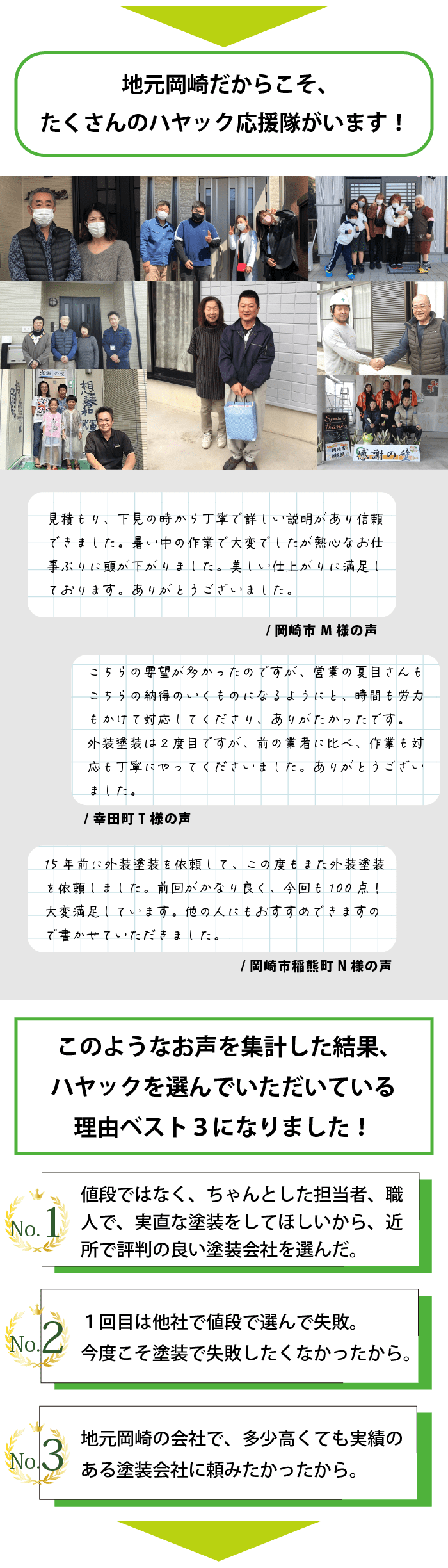 地元岡崎だからこそ、たくさんのハヤック応援隊がいます!