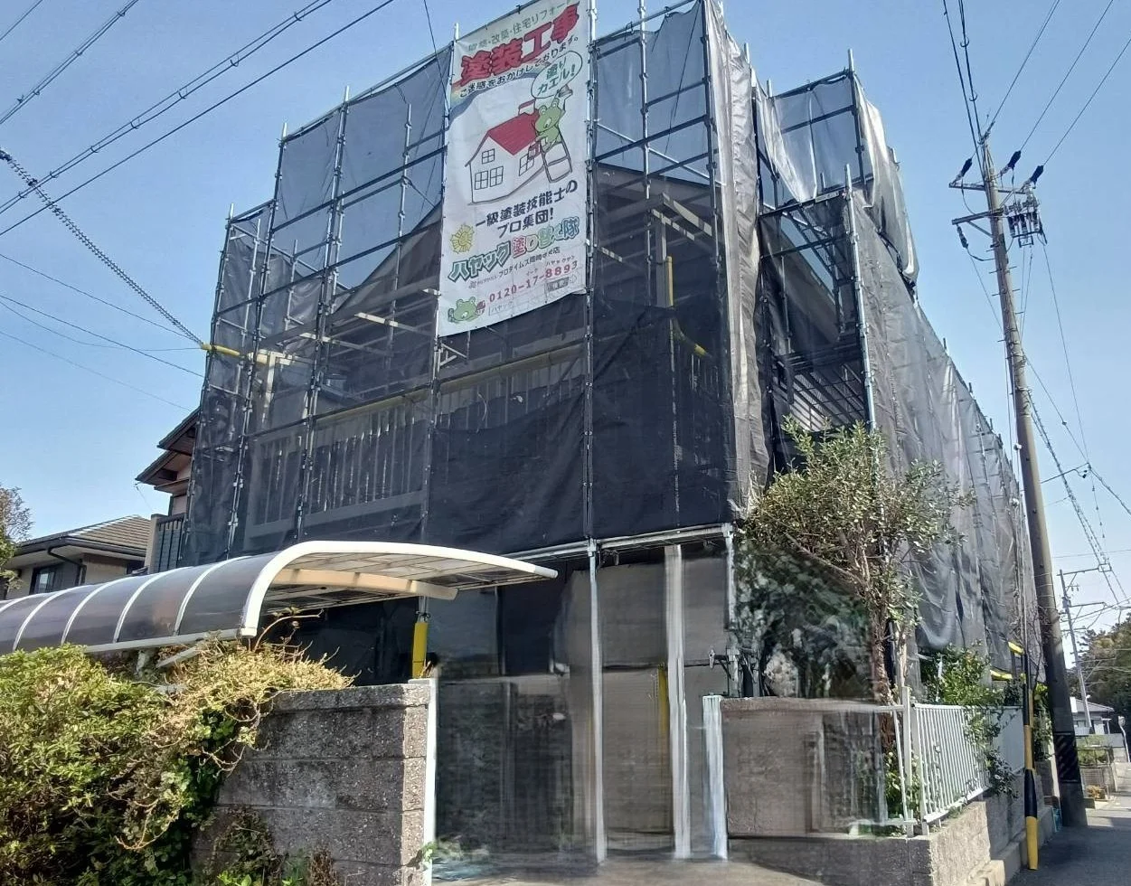 岡崎市　外壁塗装・屋根塗装 ｜本日より足場設置スタート（岡崎市N様邸）の画像